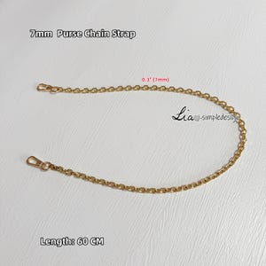 7MM High Quality Purse Chain Strap, Alloy and Iron, Metal Shoulder Handbag Strap, Purse Replacement Handle Chains, Bag Accessories,JD-221339