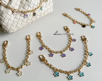 Colorful Flower Bag Charm High Quality Purse Chain,Purse Straps,Metal Shoulder Handbag Strap,Bag Strap,Bag Accessories.223864