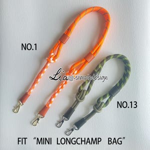 "Handgefertigte geflochtene Nylonfaser Gurt ""Mini Longchamp Bag"" Schulter Handtasche Gurt, Ersatzgriff, Rucksack Zubehör, JD-223675."