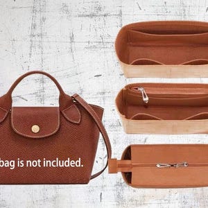 Purse Organizer Insert Fit "Longchamp Épure Small / Large Bag" Pouch Handbag Shaper Premium Felt,Bag Shaper,Bag Liner, JD-224240