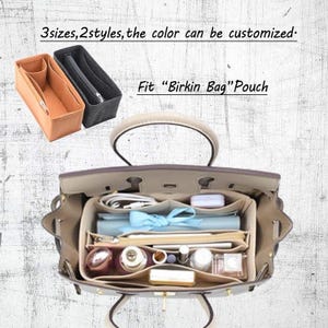 3 Size Purse Organizer Insert Fit "Birkin Bag" Pouch 23 30 35 Handbag Shaper Premium Felt,Bag Shaper,Bag Liner, JD-221824