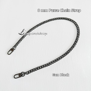 4 Color, 8MM High Quality Purse Chain Strap, Alloy and Iron, Metal Shoulder Handbag Strap,Purse Replacement Chains,Bag Accessories, JD-22559