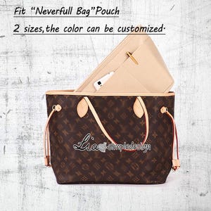 2 Size Purse Organizer Insert Fit "Neverfull Bag" Pouch Handbag Shaper Premium Felt,Bag Shaper,Bag Liner, JD-221827