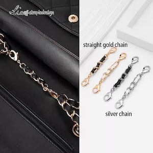 2 tamaños, cadena de ajuste de bolso de alta calidad de 8 mm, aleación y cuero, correa de bolso de extensión de hombro de metal, correa de bolso, accesorios de bolso, JD-223628