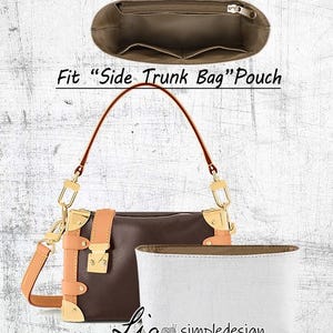 2 Materials, Purse Organizer Insert Fit &quot;Side Trunk Bag&quot; Pouch Handbag Shaper Premium Felt,Bag Shaper,Bag Liner, JD-223497