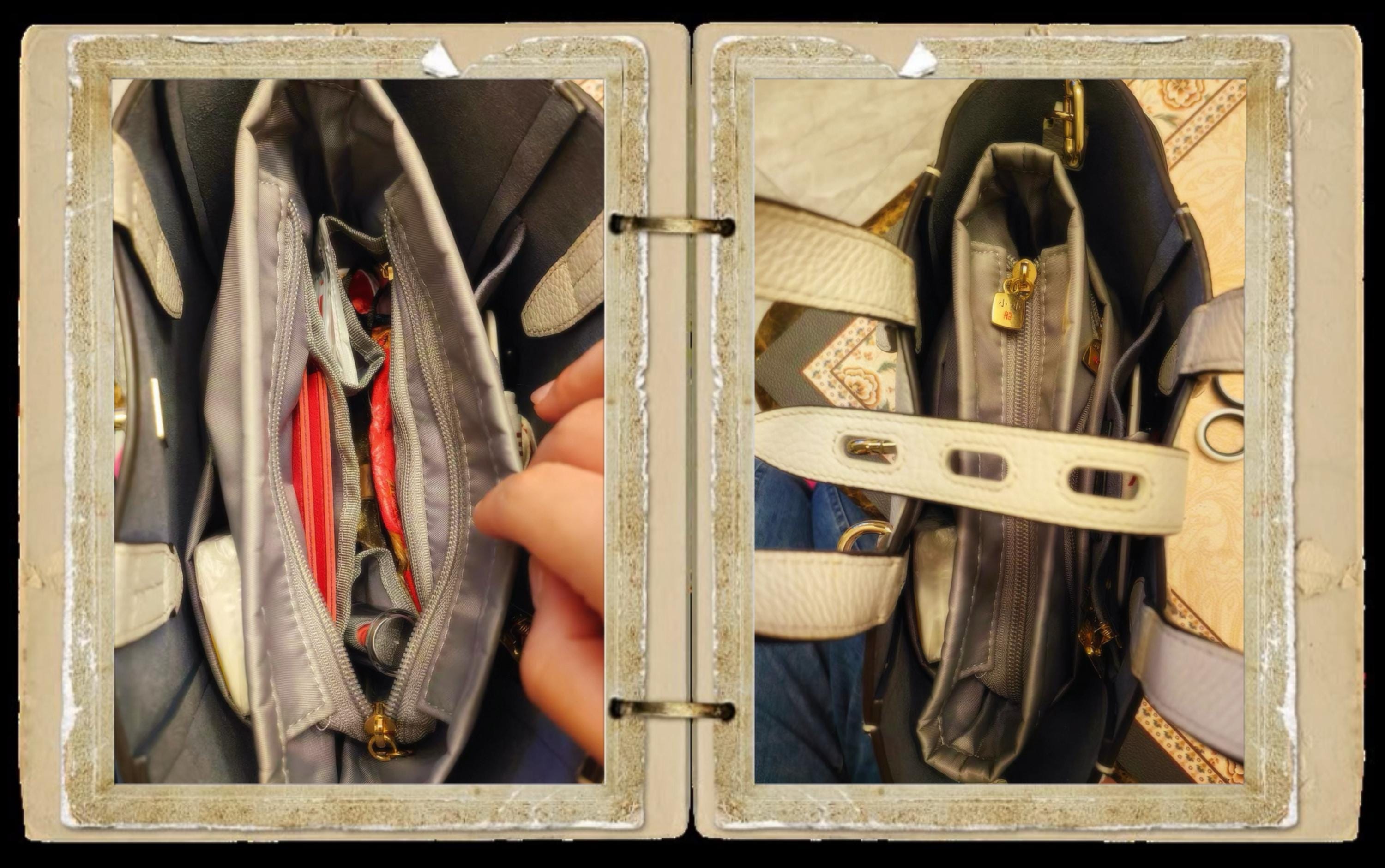 2 Size Purse Organizer Nylon Insert Fit 