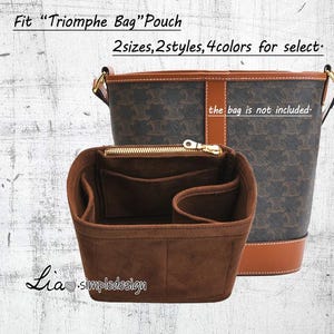 2 Size, Purse Organizer Insert Fit &quot;Triomphe Bag&quot; Pouch  Handbag Shaper Premium Felt,Bag Shaper,Bag Liner, JD-222659