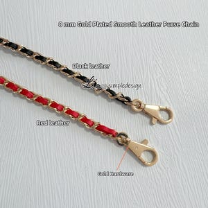 Cadena para bolso de mano de alta calidad chapada en oro de 24 quilates, 7 colores, 8 mm, cobre y cuero, correa de metal para bolso de hombro, accesorios para bolso, JD-221618