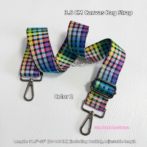Correa de lona para bolso (10 colores, 3,8 cm), de alta calidad, para hombro, asa de repuesto, accesorios para bolsos, JD-222309
