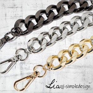 3 Farben, 22 mm hochwertiger Geldbörse Kettenriemen, Legierung und Eisen, Metall Schulter Handtasche Riemen, Geldbörse Ersatzketten, Taschenzubehör, JD-221598