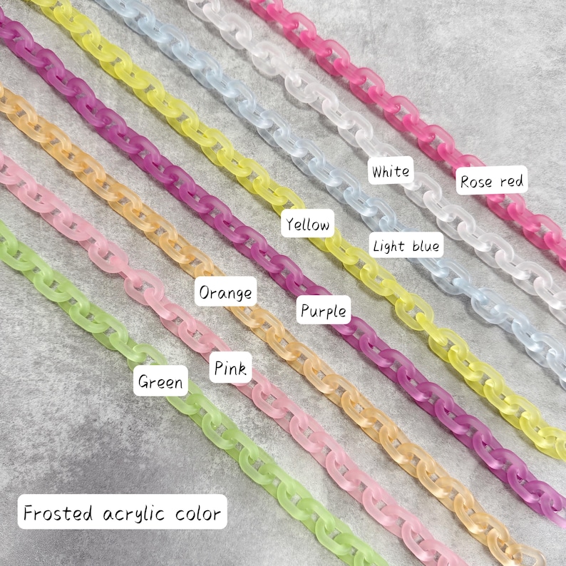 Frosted Chain Sweet & Cute 50 Cm Triple-layer Chain Bag Charm - Colorful Frosted ...