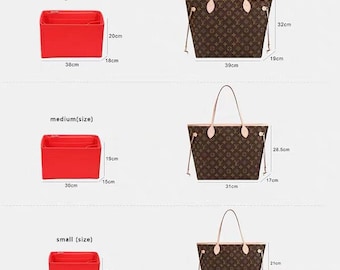 3 Size Purse Organizer Insert Fit "Neverfull Bag" Pouch Handbag Shaper Premium Felt,Bag Shaper,Bag Liner, JD-221823