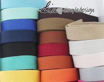 30 Color, 1 Inch Cotton Webbing Heavy Duty Bag handles, bag strap for tote bag Upholstery Webbing ,BY223563