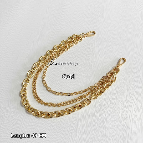 3 Color, High Quality Purse Chain Strap, Alloy and Pearl, Metal Shoulder Handbag Strap, Bag Strap, Bag Accessories, JD-221587