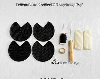 Borsa angolare da 7,3 cm, 8 colori, primo strato in pelle per l'angolo inferiore, adatta per "borsa Longchamp", accessori per borse, JD-223478