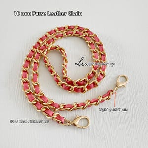 Cadena para bolso de mano de alta calidad, 21 colores, 10 mm, cobre y cuero de PU, correa de metal para bolso de hombro, correa para bolso, accesorios para bolso, JD-223157