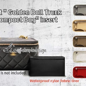 Purse Organizer Nylon Insert Fit "Golden Ball Trunk Compact Bag" Pouch Handbag Shaper Premium Felt ,Bag Shaper,Bag Liner,JD-224045