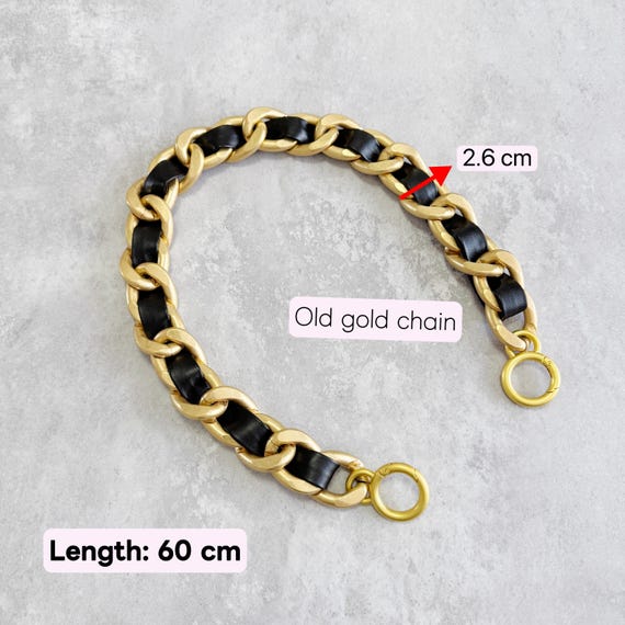 26mm Old gold High Quality Full Copper Leather Purse Chain Strap,Metal Shoulder Handbag Strap,Purse Replacement Chain,bag accessories,JD2648