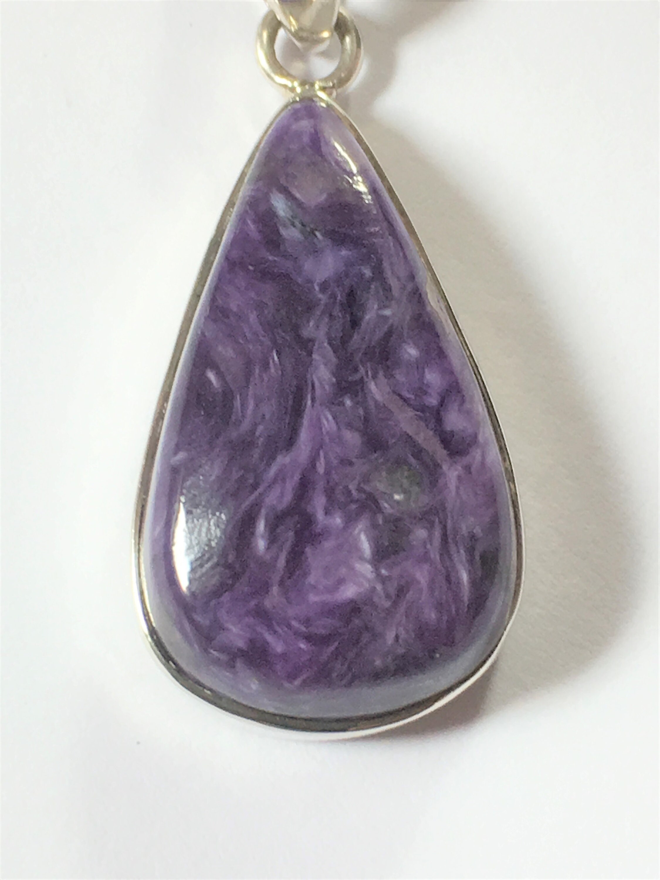Vintage Sterling Silver Rare Purple Charoite Gemstone Jewelry | Etsy