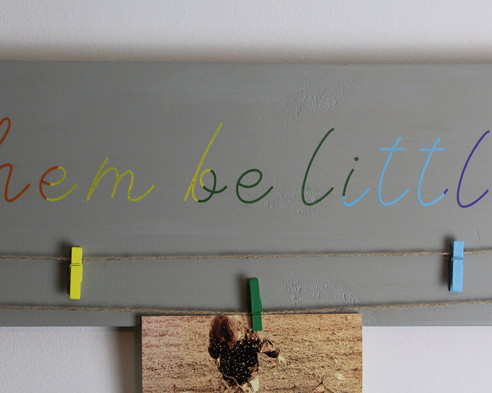 Let Them Be Little Kids Sign Kid's Handprint Picture | Etsy