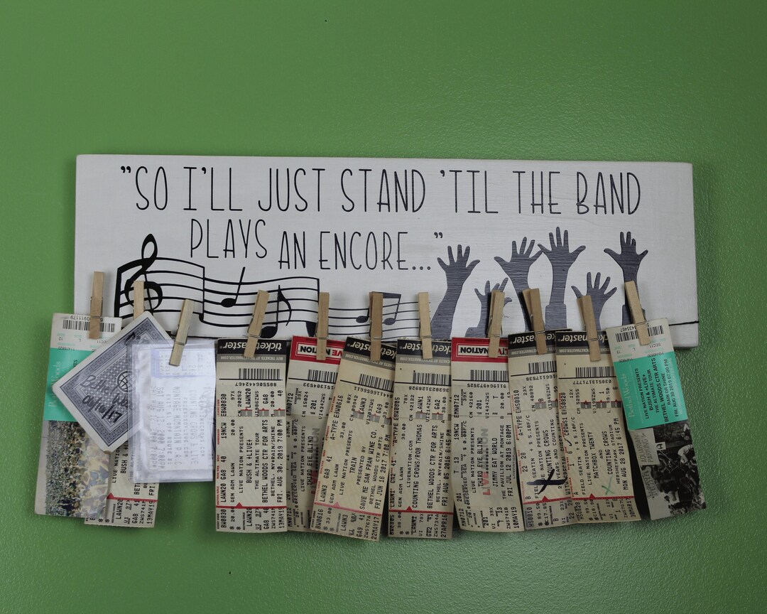 Custom Concert Ticket Holder OAR Song Lyrics Sign OAR Lyrics Etsy