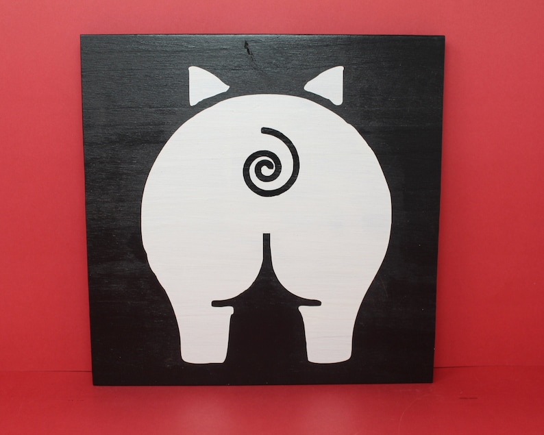 Fun Pig Farm Signs Pigs Butt Sign Funny Gifts for Farmers Pig Butts with Twirly Tail Wall Decor Custom Barn Decorations Pig Owner Signs