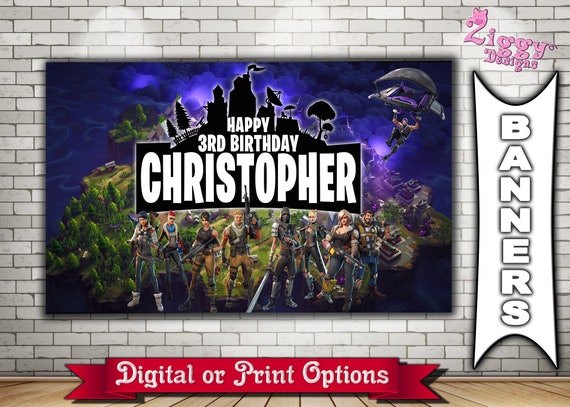  - fortnite personalized birthday banner