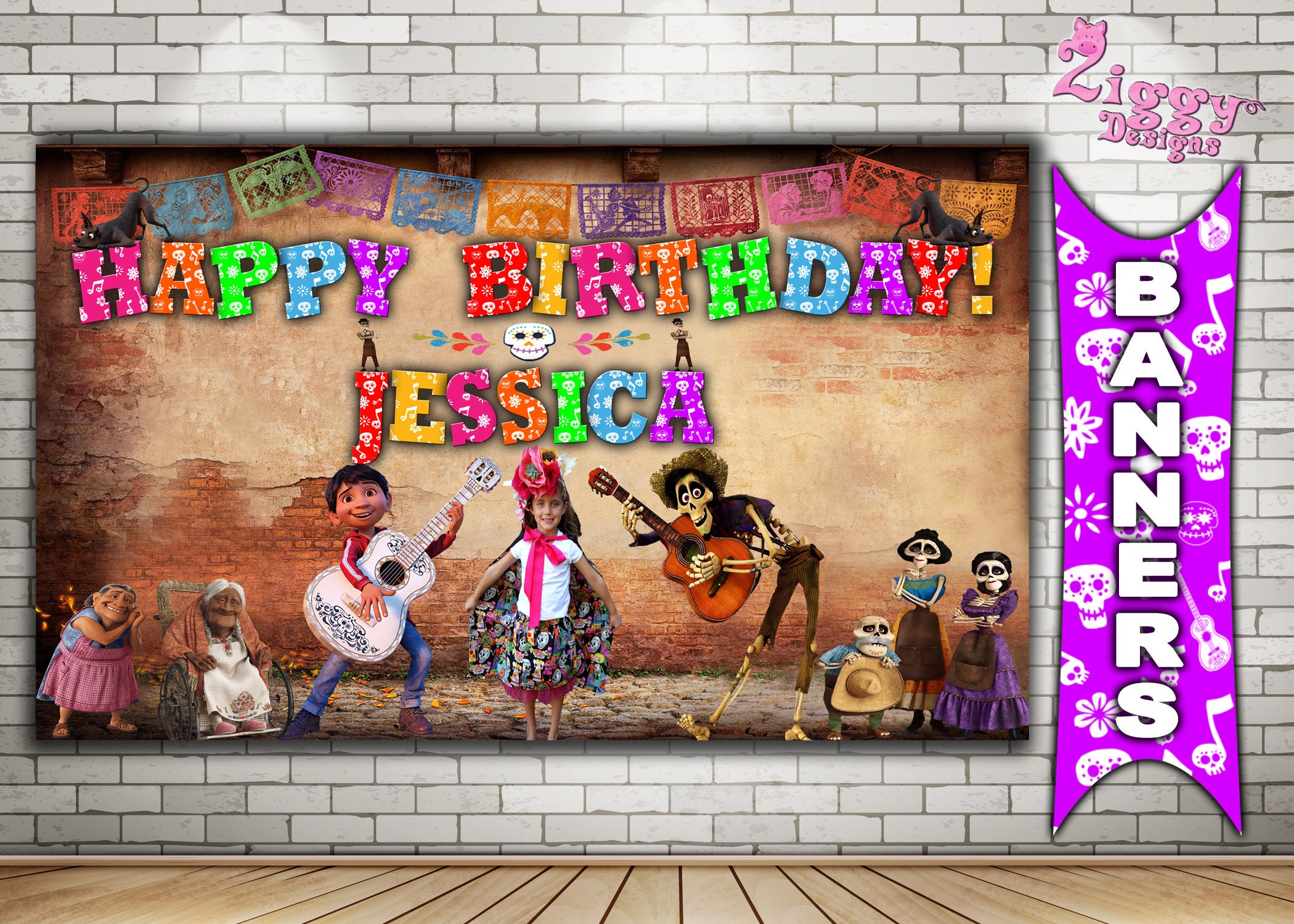 Coco Banner Coco Backdrop Disney Coco Birthday Banner | Etsy