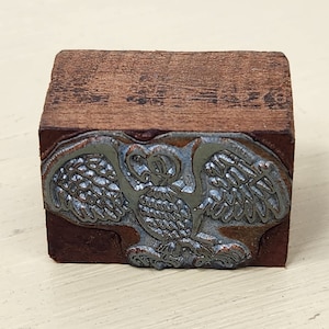 Vintage Letterpress Printers Block Bird (Buzzard, Vulture, Eagle?)