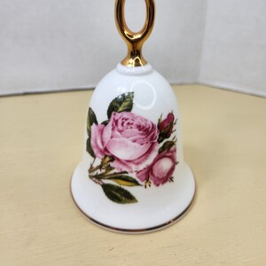 The Danbury Mint American Rose Bell Collection - Made in England - &quot;Queen Elizabeth Rose&quot;