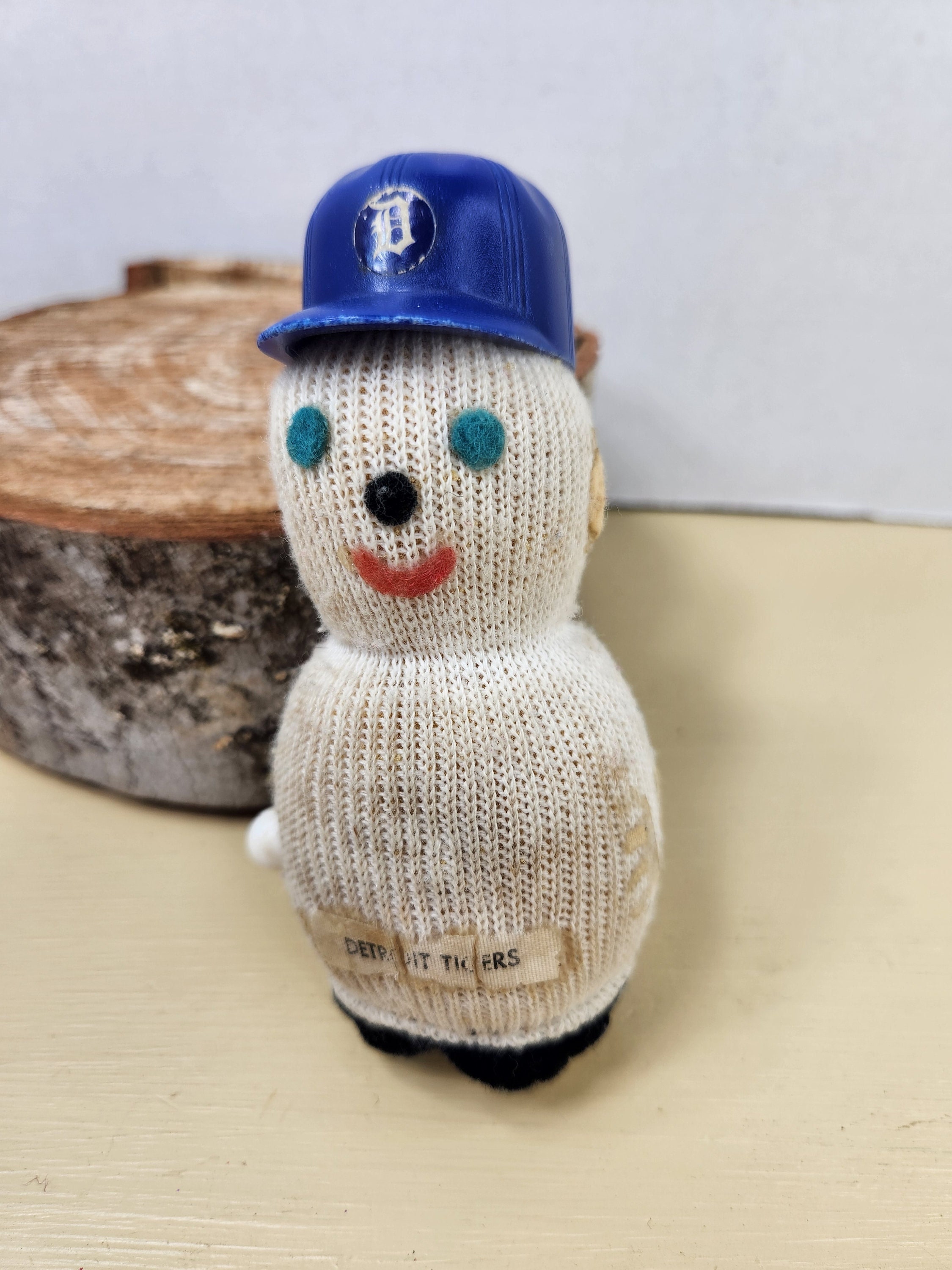 Vintage Detroit Tigers Knit Sock Souvenir Baseball Doll by 