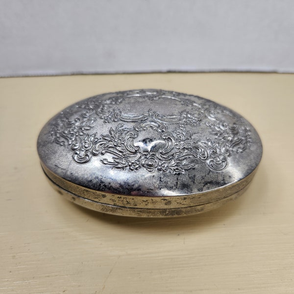 Towle Silver-Plated Oval Trinket Box