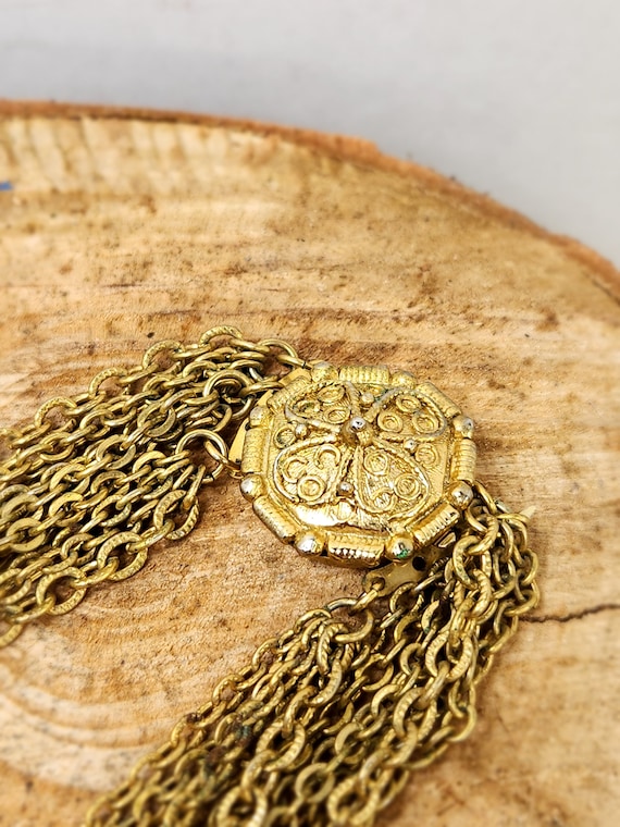 Corocraft Gold Tone  Multi-Chain Necklace - image 5