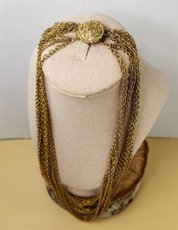 Corocraft Gold Tone  Multi-Chain Necklace - image 10