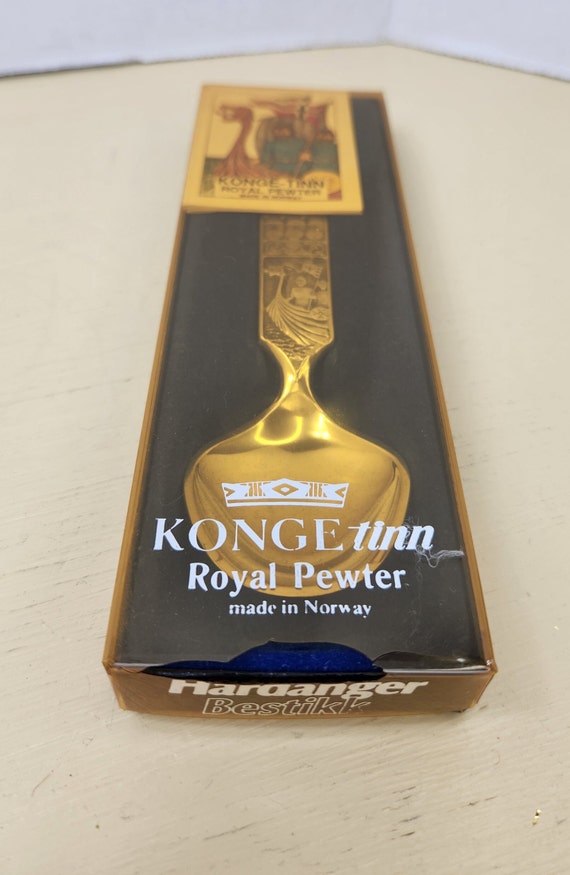 Konge Tinn Royal Pewter Viking Spoon - Norway - Etsy