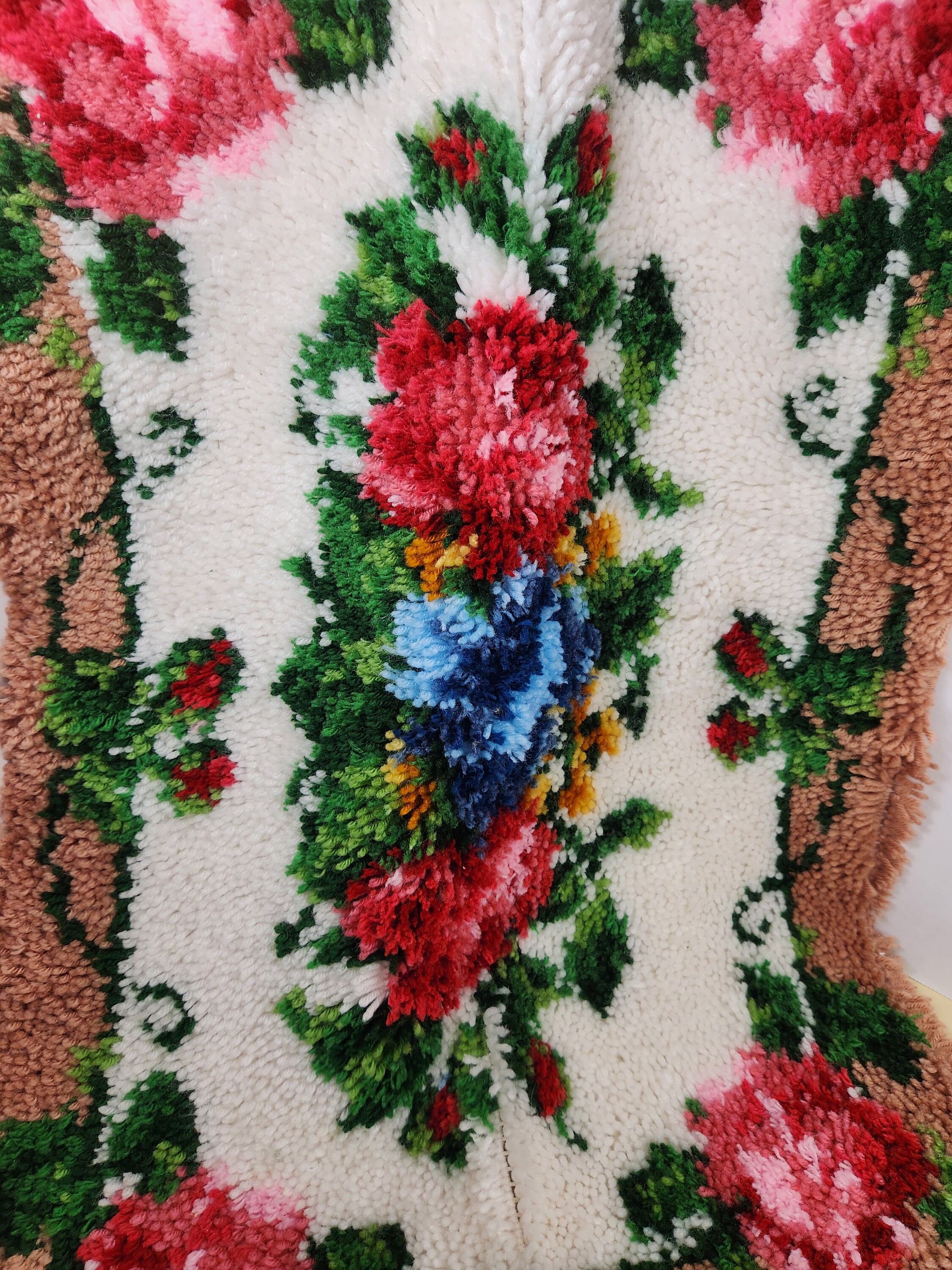Vintage Completed Elegant Roses Latch Hook Rug Handmade 24 X 34 - Etsy