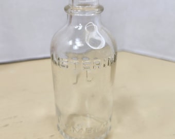 Vintage Clear Glass Listerine Bottle - Lambert Pharmacy Co. (Diamond Glass Company)