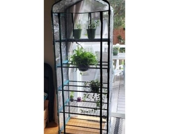 5 Tier Indoor Outdoor Greenhouse Portable Clear Cover Zipper Growing Flowers Plants