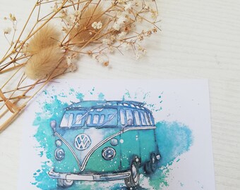 Carte D Anniversaire Vw Etsy