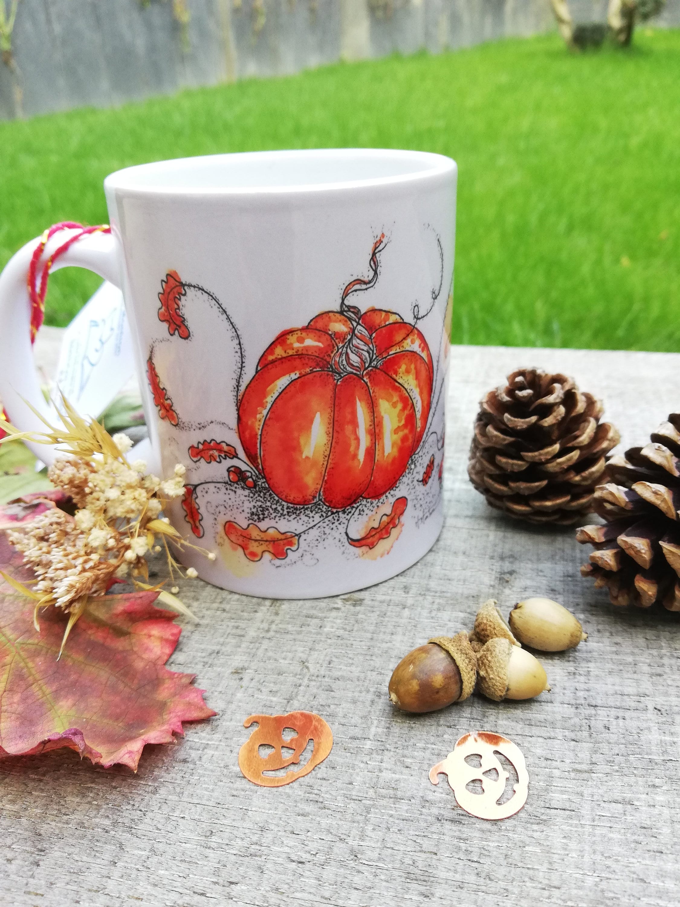 Mug Citrouille d'automne à L'aquarelle