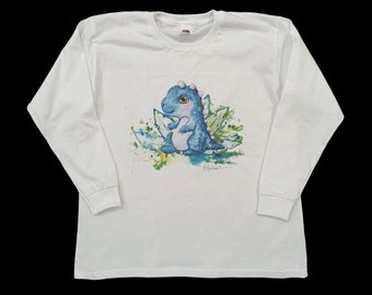 Tee shirt enfant manches longues ,Dinosaure  ,édition limitée, cadeau enfant,  anniversaire enfant, cadeau Noël