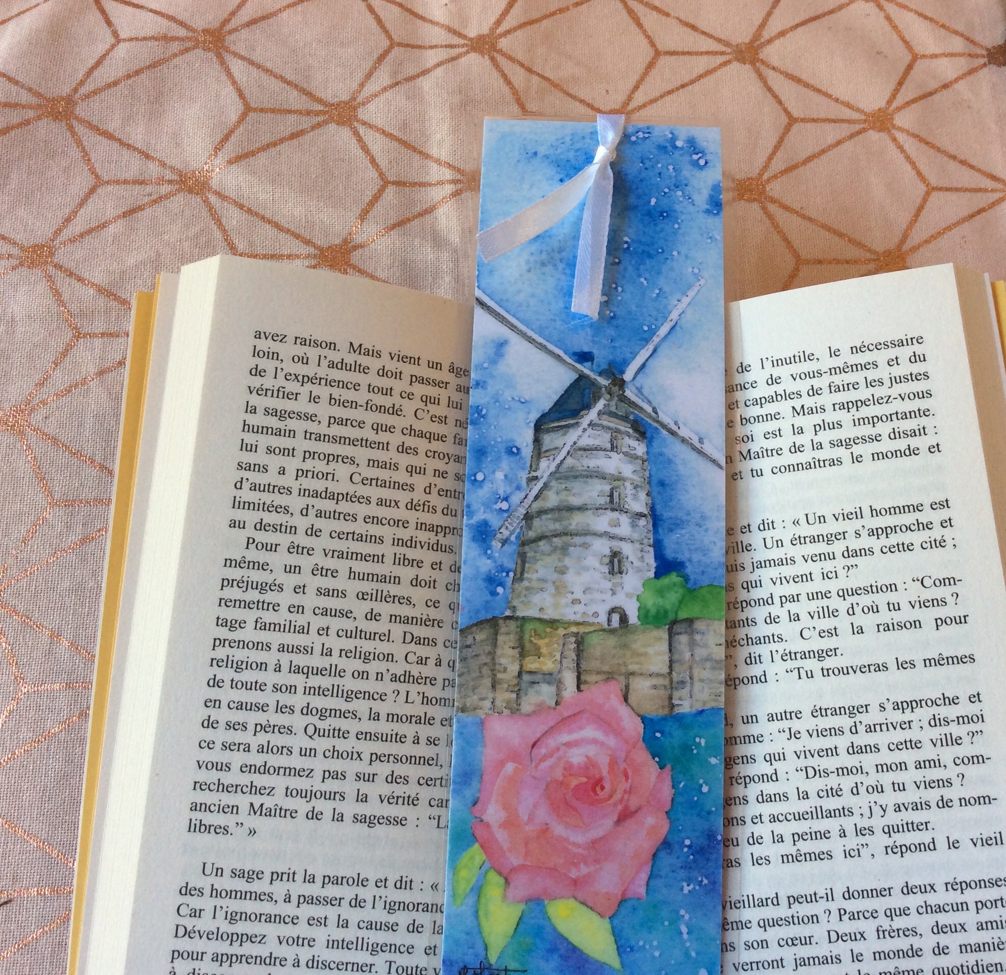 Brand Page Watercolor Moulin De Doue La Fontaine Anjou Etsy