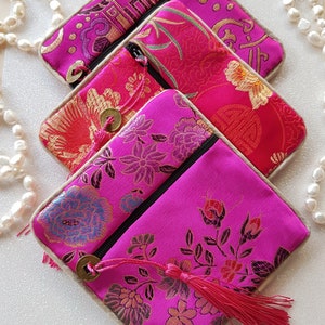 Recycled Silk Sari Hand Made Gift & Crystal Pouches, Bags, Healing Pouches,  Jewellery Pouch, Presents, Silk Saree Pouch, Gift Bags, 4x6 Inch 