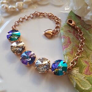 Beautiful Swarovski Rivoli Bracelet, Rose Gold Plated …