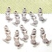 10 Mermaid Charms - Antique Silver - Mermaid Pendants- Silver Mermaid - Lead Free Charms - Charms in Bulk - Bulk Mermaid Charms - 20mm