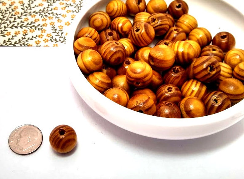 50 Brown Wood Beads Burlywood Beads Wooden Beads Round Etsy