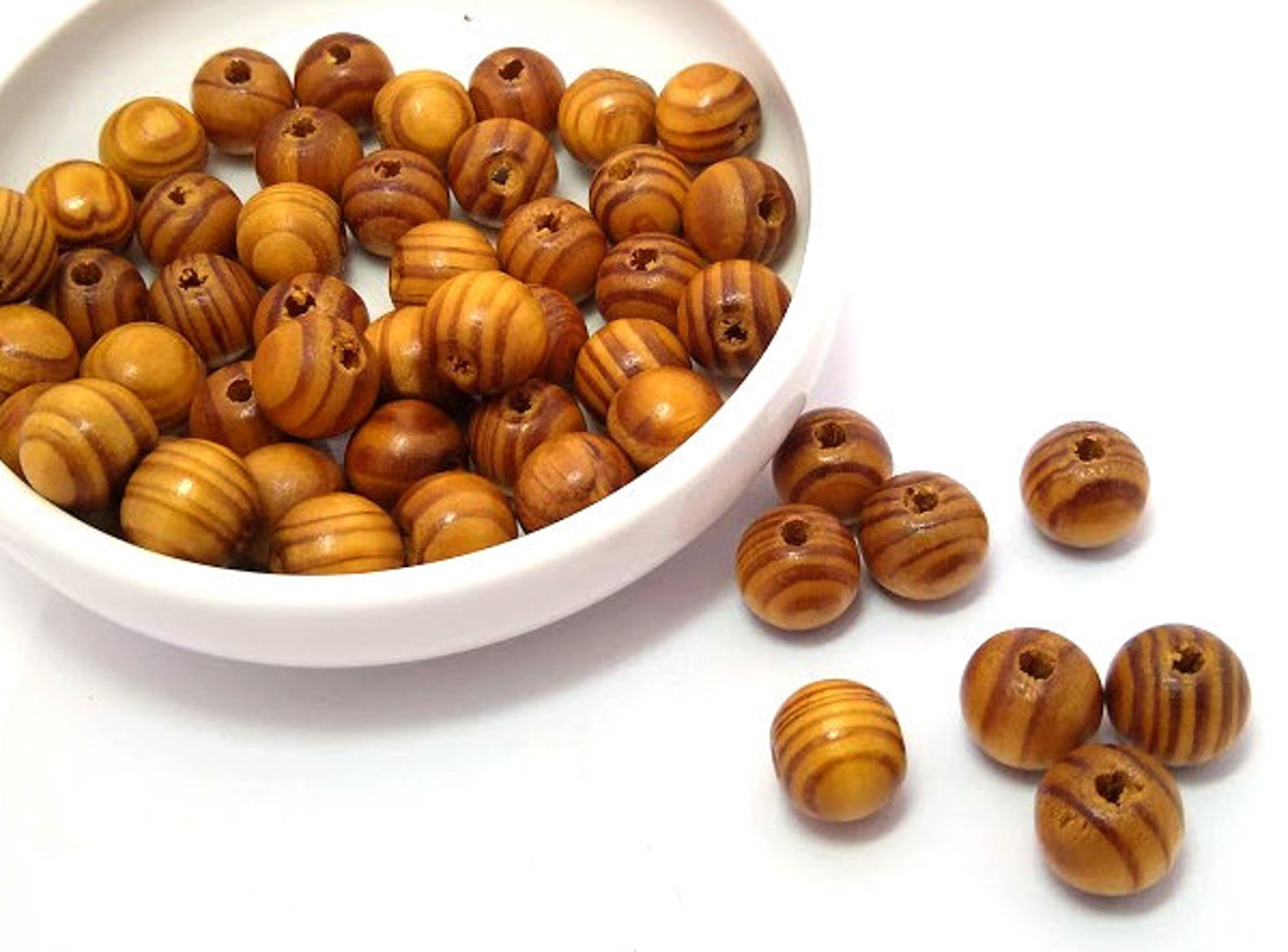 50 Brown Wood Beads Burlywood Beads Wooden Beads Round Etsy