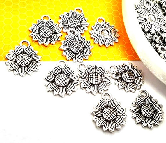 sunflower charms in bulk