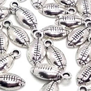 Black Football Helmet Charms Bulk in Silver Pewter » Sports Charm