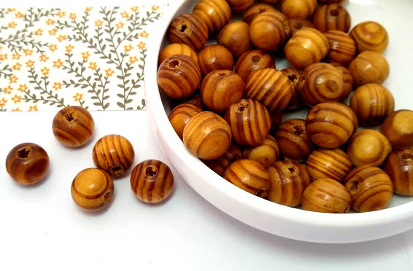 50 Brown Wood Beads Burlywood Beads Wooden Beads Round Etsy